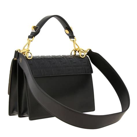 fendi black studded bag|Fendi handbags for women black.